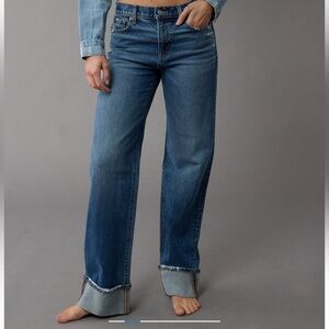 American Eagle Stretch High-Waisted Stovepipe Cuffed Jean